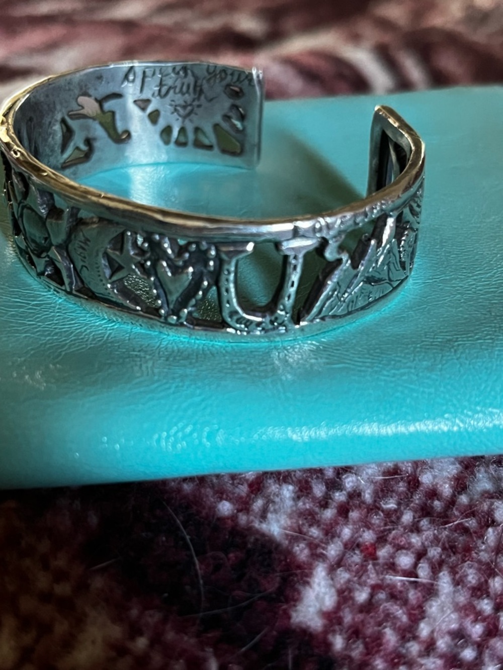 Jes MaHarry Sun, Moon, Heart, Nature, Silver Cutout Cuff Bracelet - Picture 10 of 16